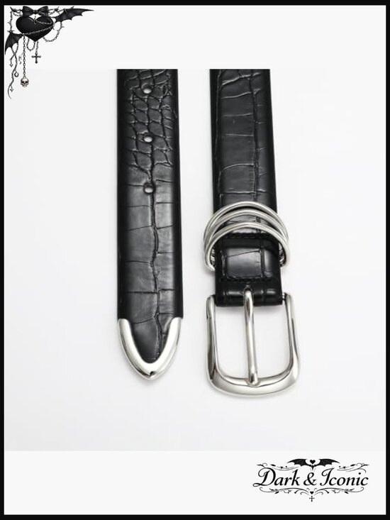 Women\'s Faux Leather Belt with Buckle - Medium Width, Regular Fit main image 4